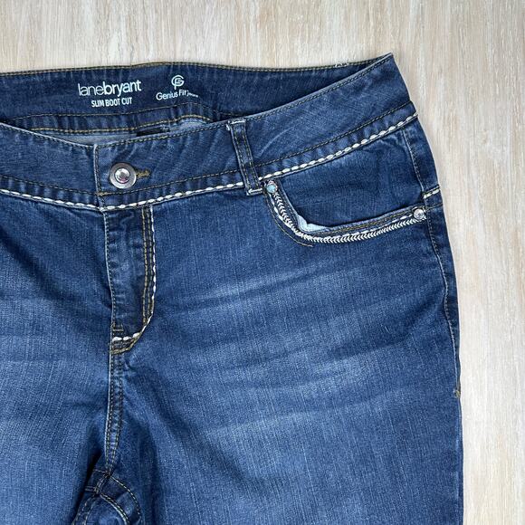 Lane Bryant Slim Bootcut Genius Fit Stretch Casual Basic Everyday Denim Jeans 16 - Picture 5 of 15